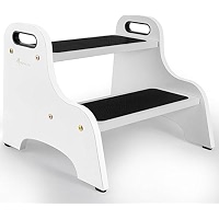 Marchepied Enfant 2 Marches En Bois Massif – Antidérapant, Stable & Écologique – Pour Salle De Bain, Cuisine & Toilette