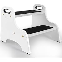 Marchepied En Bois StrongTek - Antidérapant, Portable - Pour Salle De Bain, Cuisine - Support 200kg - Naturel