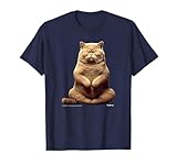 Lococo gato gordo de pelo corto sentado peludo divertido por P.D.Moreno Camiseta