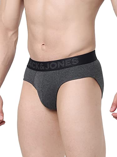 Image of JACK & JONES Men's Cotton Blend Solid Briefs