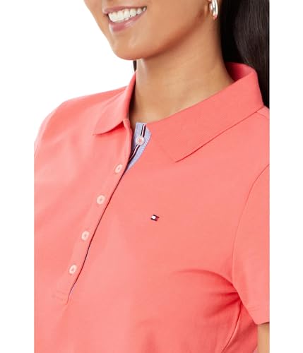 Image of Tommy Hilfiger Women's Solid Short Sleeve Pique Polo Shirt
