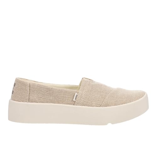 Mocassins TOMS Verona en canevas de lin naturel non teint de qualité