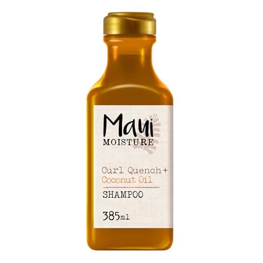 Maui Moisture Cuidado del cabello, Curl Quench+, aceite de coco, champú para cabello grueso y rizado, 385 ml (el embalaje puede variar)