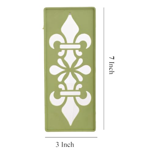 Image of CRAFTAM Different Design Ready to Draw Rangoli Making Stencils, Rangoli Plastic Stencils for Floor Decoration (Set of 12, Size 3x7 Inch)