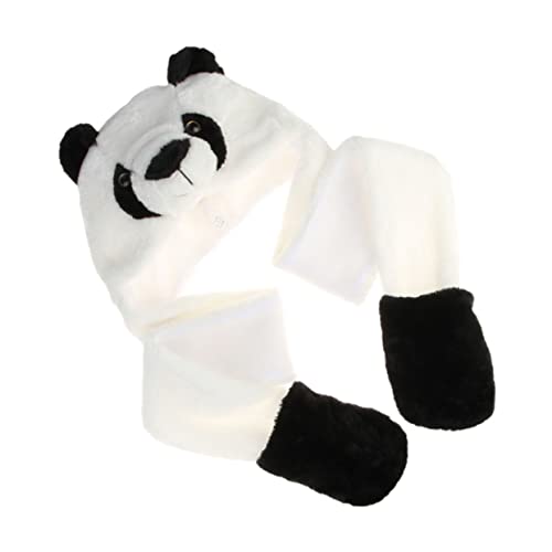 Homoyoyo Adorable Panda Animal Hat Pop up Ears Furry Hat for Cold Protection Cap Multi - Main Image