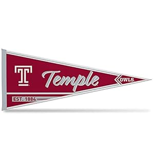 Rico Industries NCAA Temple Owls Classic 12″ x 30″ Soft Felt Pennant – EZ to Hang – Home Décor (Game Room, Man Cave, Bed Room)
