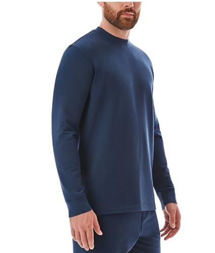 Member's Mark Men's Long Sleeve French Terry Lounge T-Shirt (US, Alpha, XX-Large, Regular, Regular, Blue Navy)3