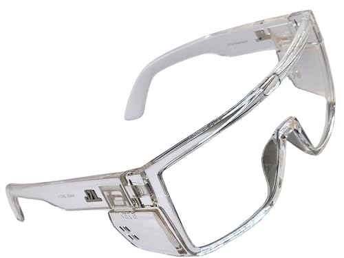 JZLHARDWORKERS Photochromic Safety Glasses, ANSI Z87.1 Certified, Protective Eyewear for Construction (Clear)