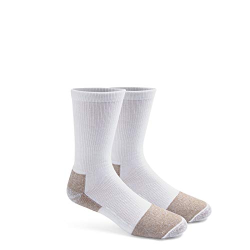 FoxRiver 145056 Steel-Toe Crew 2P 6514 White LG