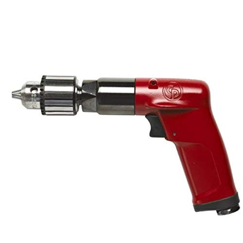 Chicago Pneumatic CP1014P05 - Air Power Drill, 3/8 Inch (10 mm), Keyed Chuck, Pistol Handle, 0.5 HP / 370 W, Stall Torque 18.1 ft. lbf / 24.5 NM, 500 RPM, Hand Drill, Power Tools & Home Improvement
