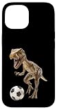 Fácil instalación Carcasa para iPhone 15 Utahraptor Fútbol