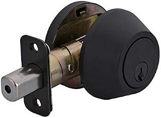 AmazonBasics Deadbolt - Single Cylinder - Matte Black