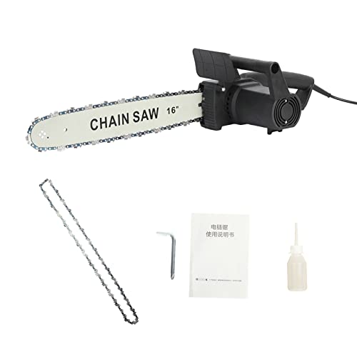 16 Inch Ac Power Handheld Electric Chainsaw, 110V 2.6Kw High Power Chain Saws For Tree Trimming Wood Cutting A #TOP6