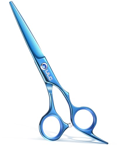 Image of Hair Cutting Scissors, ULG Professional Hair Scissors 6.5 inch Right-Hand Razor Edge Barber Shears Salon Hair Cutting Shears Made of Japanese Stainless Steel, Hand Sharpened Navy