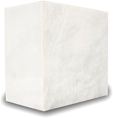 Taj Mahal Marble Memorial Urn for Display or Burial, Urn Vault - Large - Holds Up to 200 Cubic Inches of Ashes - Taj Mahal White Cremation Urn for Adult Ashes