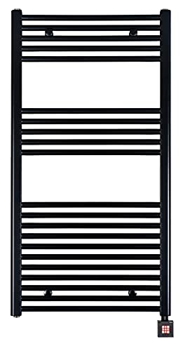 ECO RADIATEUR Sèche Serviette électrique Noir 1175Htx600L, 600 W