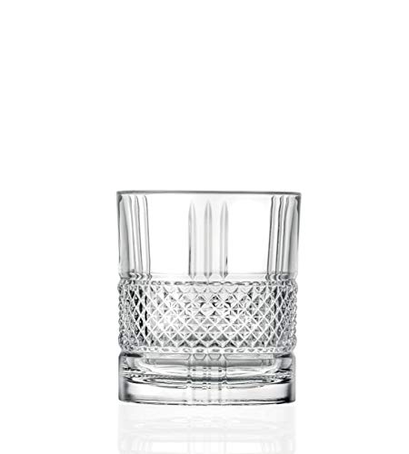 Barski Tumbler Glass - Double Old Fashioned - Set Of 6 Glasses - Designed Dof Tumblers - For Whiskey - Bourbon - Water - Beverage - Drinking Glasses - 12 Oz. - Crystal - Made In Europe #TOP1