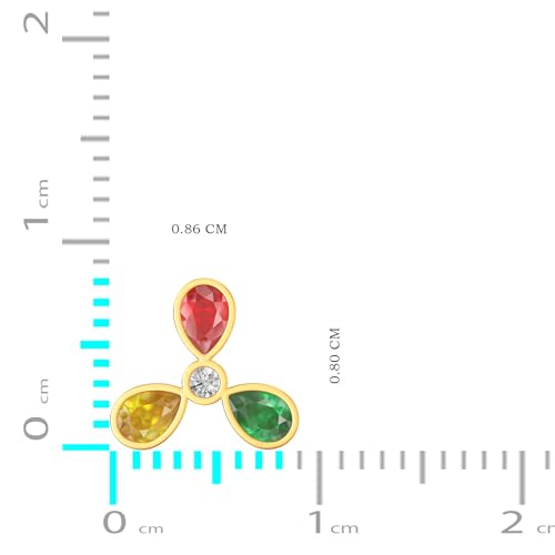 Image of Joyalukkas 22k (916) Purity | BIS Certified | Elegant Tricolor Petal Gold Earrings For Women