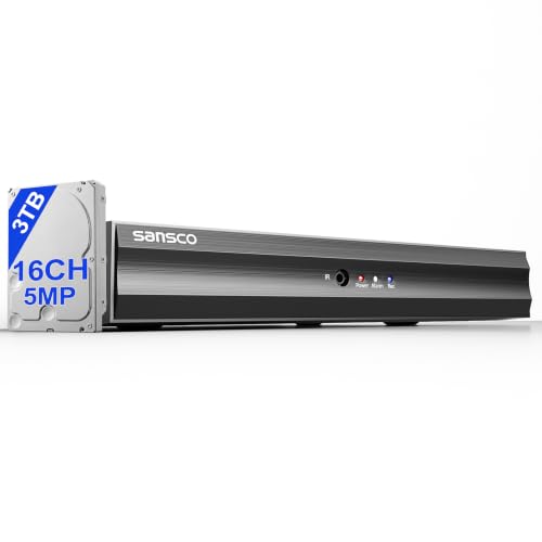 Image of SANSCO 5MP Lite 16CH Digital Video Recorder Hybrid DVR with 3TB Hard Drive