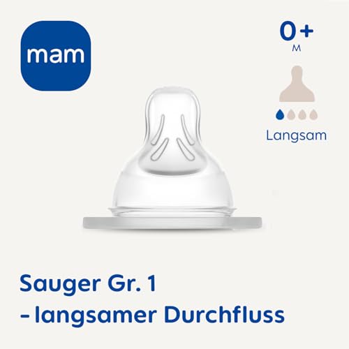 Miniatura 4 de Mam Easy Start - Juego De 2 Biberones Anticólicos 260 Ml , Botella De Leche Con Válvula Inferior Contra Cólicos, Tetina Tamaño 1, Desde El Nacimiento, Uni Mix