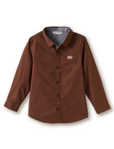 Image of Amazon Brand - Symbol Boys 100% Cotton Casual Shirt | Full Sleeves | Regular Fit | Age 2-14 Years