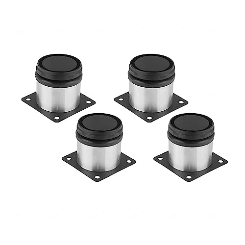TJQQSDEG Set van 4 meubelpoten, bankpoten, tafelsteunpoten, divanbedpoten, om vast te schroeven, verstelbare meubelpoten van roestvrij staal, kastpoten, 350 mm (13,77 inch) ()