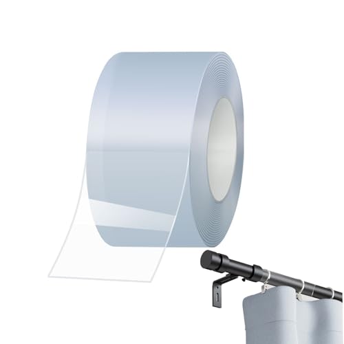 Curtain Drapery Ring Tape for Smooth Curtain Gliding Smooth and Silent Curtain Rod Slide Curtain Tape for Curtain Rings Drapery Ring Slide Tapes Prevents Curtain Rings from Catching on Rods118IN