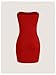 MakeMeChic Women's Tube Top Dress Y2K Split Bodycon Strapless Party Mini Dresses Concert Outfit Red Small
