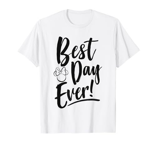 Disney Minnie Mouse Best Day Ever! Small Head Outline T-Shirt