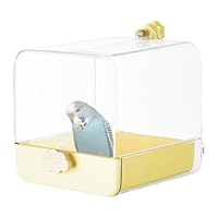 B/A Vogelbad voor kooi opgehangen draagbare transparante badkuip douche zonder lekkage ontwerp kooi accessoire voor papegaai/tortelduifjes /groentjes/valkparkiet