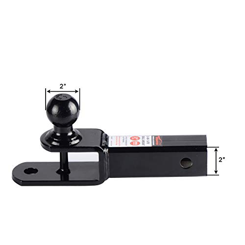 Towever 84209 2 inches ATV Receiver Hitch 3 in 1 Ball Mount with 2 inches Ball - Thumbnail 4