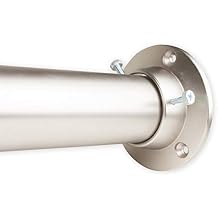 Rod Desyne C-1945-DP150-285 1.5" Premium Heavy Duty Adjustable Closet Rod with Socket Set, 28 x 48, Satin Nickel