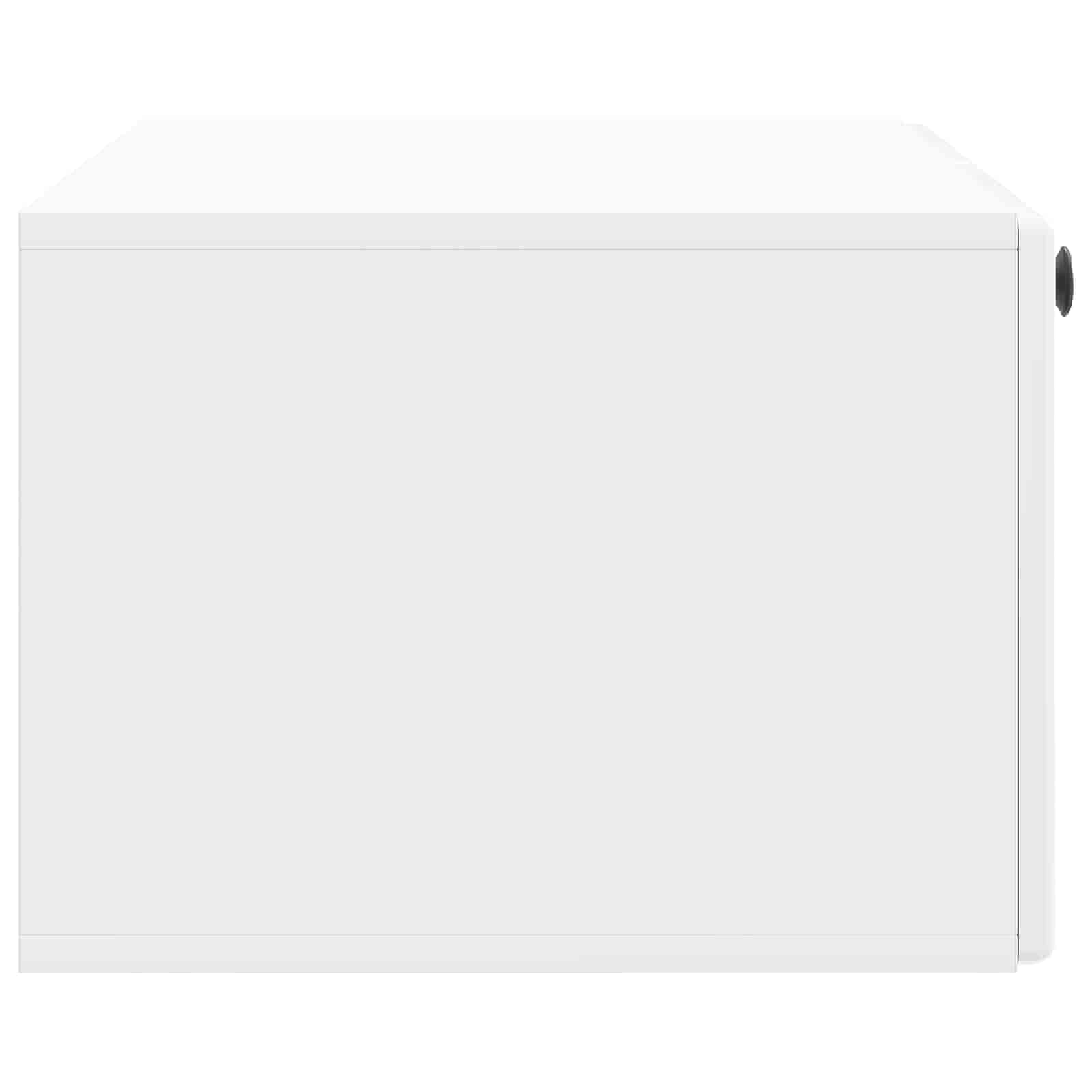 Wandmontierter TV-Schrank Hochglanz Weiß 78,5x41x30 cm | Platzsparendes Lowboard für Wohnzimmer und Schlafzimmer mit 90 Grad Klapptür und robuster Wandhalterung.