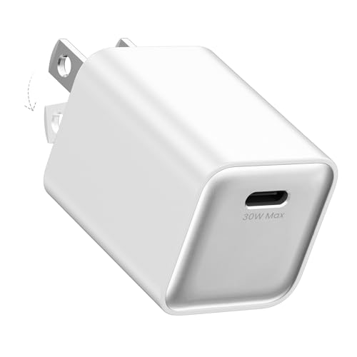 wegear 30W Compact Wall Charger, USB C Charger Block with GaN III Tech, PD3.0 PPS QC4.0 Fast Charging Foldable Power Adapter for iPhone 17 16 15, Galaxy, Pixel, iPad, AirPods (White, 1 Pack)