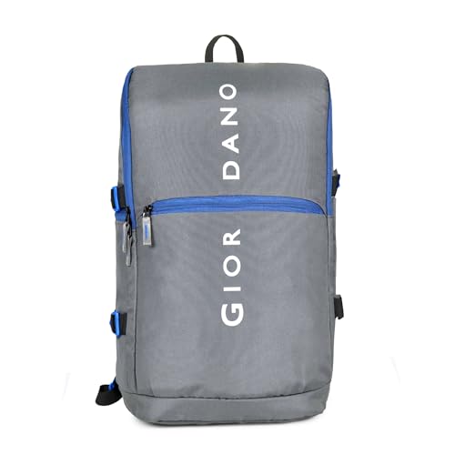 Image of Giordano Unisex 20L Large Durable Polyester 15.6-inch Laptop Backpack | Padded Bag with Multiple Pockets & Trolley Sleeve | Perfect for Travel, Work & College