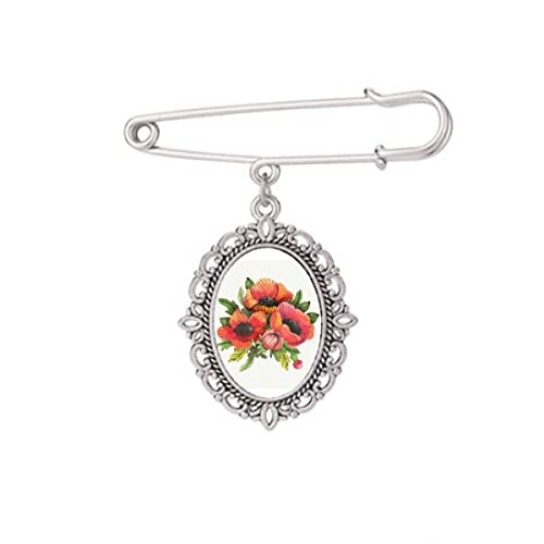 Broche fleurs peinture maïs clips de chemise et fermeture de châle