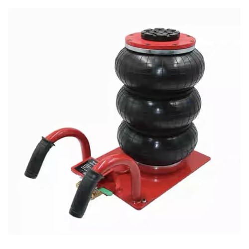 DUOCAI Cric Pneumatico Cric Pneumatico da 3 tonnellate, cric Pneumatico a Triplo Sacco, Attrezzatura di Sollevamento Manuale, cric for Officina e riparazioni, 14 cm-41 cm