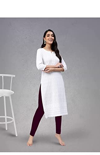 Image of Women's Cotton Chudidar Leggings | Stretchable | High Rise | Full Length | Soft & Comfortable | Ethnic Wear Bottom