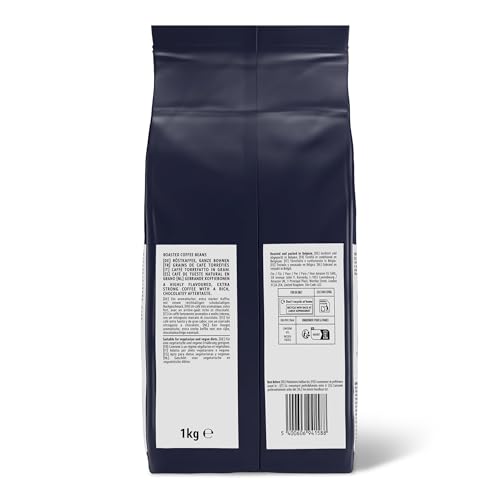 by Amazon Intenso Coffee Beans, dark roast, 2kg (2 packs of 1 kg) - Rainforest Alliance Certified