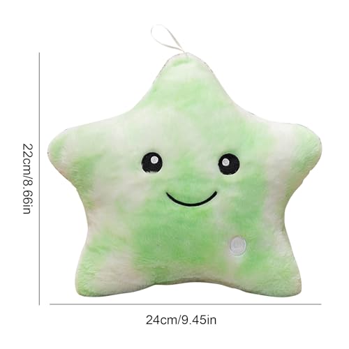 光る星型クッション,色とりどりの星型プラッシュトイ - かわいい持ち運びしやすい発光おもちゃ カー ソファ ベッドルーム 寝室用 イースター クリスマス 女の子 男の子 子ども向け