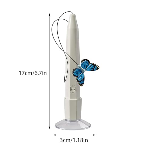 Jouet électronique pour chat canne interactive à ventouse et papillon