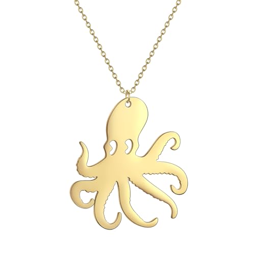 Collier pieuvre mixte en acier inoxydable pour affirmer son style marin au quotidien