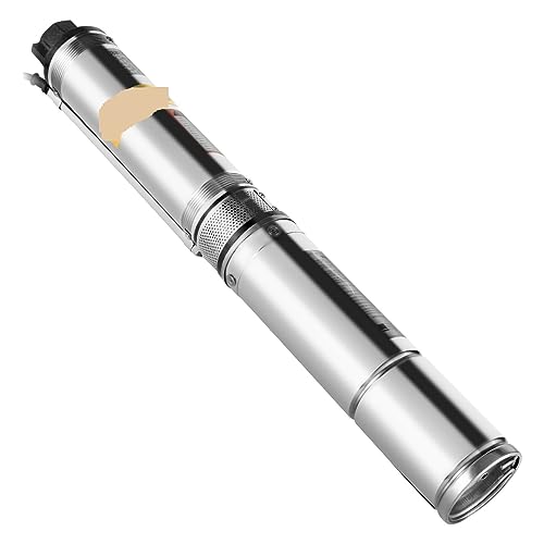 Bomba sumergible for pozo profundo de 0,5, 25 GPM, elevación del cabezal la bomba for acero inoxidable, 164 pies. agua for uso industrial Para uso doméstico