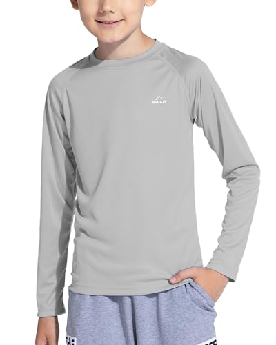 image for Willit Boy's UPF 50+ Sun Protection Shirt Long Sleeve Rash Guard Swim 