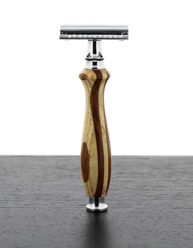 West Coast Shaving Natural Collection Razor 38WS, Rosewood & White Ash (WCS Exclusive Open Comb (Toothsome))