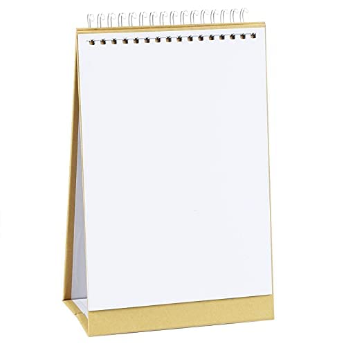 Calendrier de table DIY en papier kraft - Calendrier hebdomadaire - 8 pouces - Version verticale - Papier vide - Sans date fixe - Graffiti - Pour la maison et le bureau Cover