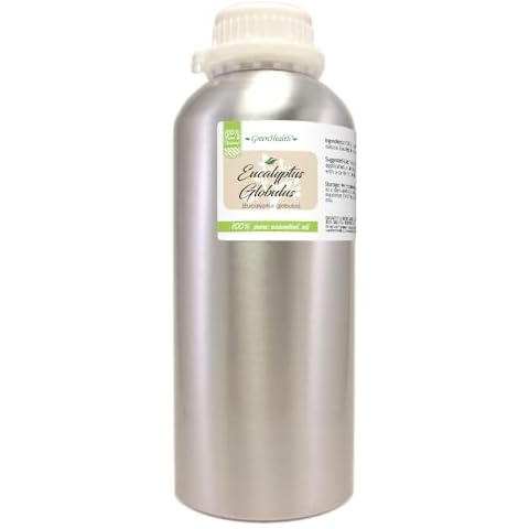 Eucalyptus Essential Oil - 100% Pure Essential Oil 32 fl oz - Aluminum Bottle - Greenhealth Cover