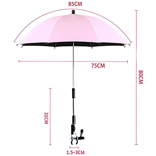 ICRPSTU Guarda-chuva universal para carrinho de bebê, guarda-sol com grampo, guarda-chuva com clipe