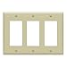 ENERLITES Decorator Light Switch or Receptacle Outlet Wall Plate, Gloss Finish, Size 3-Gang 4.50" x 6.38", Unbreakable Polycarbonate Thermoplastic, UL Listed, 8833-I, Ivory