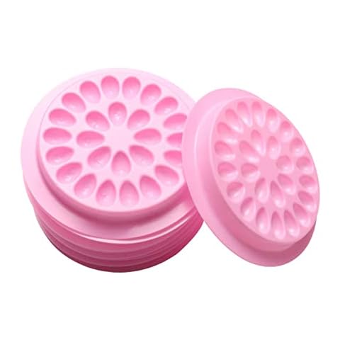 20pcs Eyelash Glue Holders, Disposable False Eyelash Glue Tray Plastic Eyelash Extension Glue Holders Stand Pads Cover
